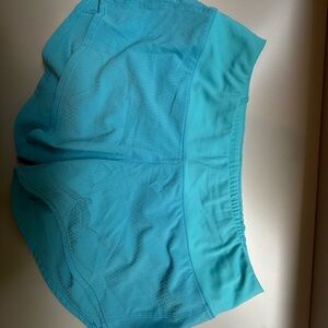 Oiselle Aqua Blue Roga Athletic Shorts size 6